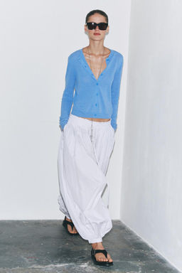 LINEN BLEND CARDIGAN - Zara фото 7