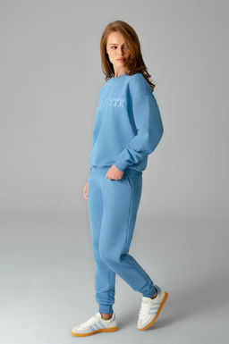 Арт. 2520/3  Костюм с брюками женский 44-52 (5 шт) Цвет:верх-голубой,низ-голубой