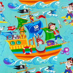 Морской бой 1,5 сп./Пододеяльник: 1 шт. - 215*143; Простыня: 1 шт. - 214*150; Наволочка: 2 шт. - 70*70; Бязь детская - Артпостель фото 4