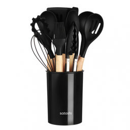 Набор кухонных принадлежн. 12пр, в подставке-стакан SATOSHI силикон арт. 881-339