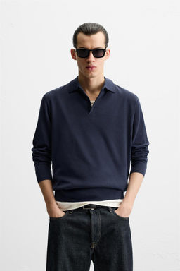 KNIT COTTON POLO SHIRT - Zara фото 11