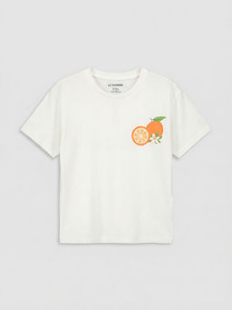 Bisiklet Yaka Bask?l? Erkek ?ocuk Ti??rt