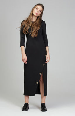 Платье миди черный