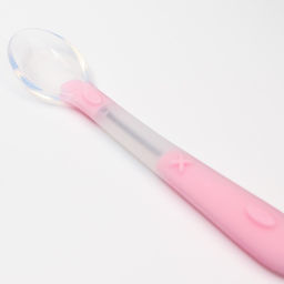 Ложка детская для кормления силиконовая, от 5 мес., цвет розовый - Крошка я фото 3