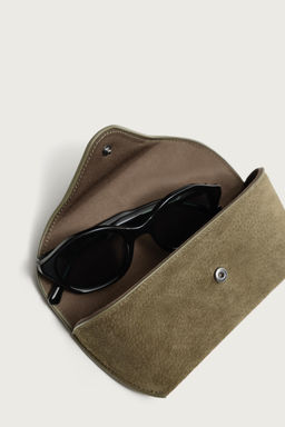 FUNDA DE GAFAS PIEL / Verde Caqui - Zara фото 5