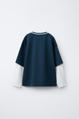 PRINTED DOUBLE SLEEVE SWEATSHIRT - Zara фото 2