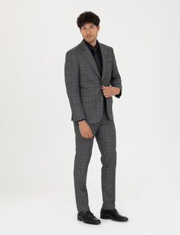 F_me Slim Fit Ekose Tak_m Elbise
