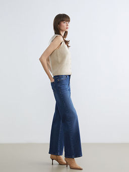 Wideleg Kad?n Jean Pantolon