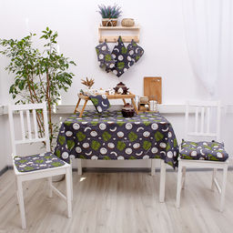 Скатерть декоративная Радушная хозяйка 145х145, рогожка, 100 % хлопок, Кокосы серый - Традиция фото 9