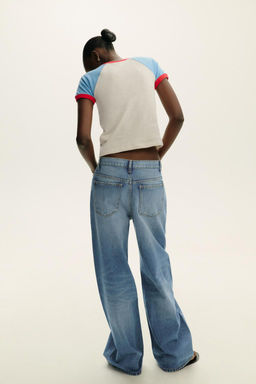 SLOGAN T-SHIRT WITH RIBBED TRIM - Zara фото 16