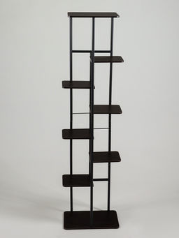 Подставка для цветов Greengo, 8 полок, 36×23×136 см, напольная, каркас металл, полки МДФ, чёрная