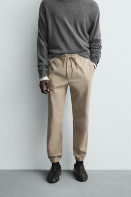 PANTAL?N CINTURA JOGGER SLIM FIT / Beige - Zara фото 2