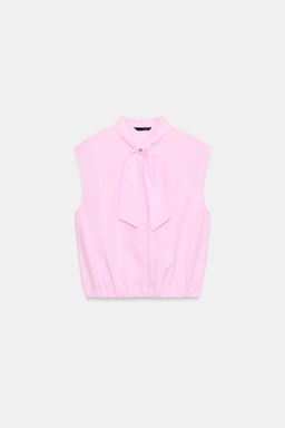 BLUSA LAZO MANGA SISA / Rosa - Zara фото 7