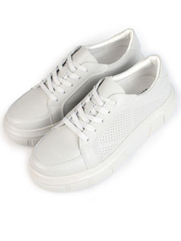 05-PDE35-3 GRAY Кроссовки женские (натуральная кожа)