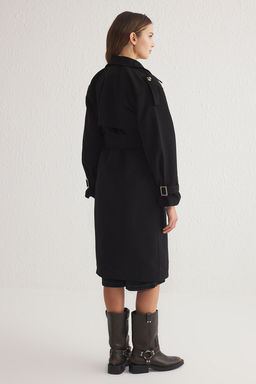 Trendyolmilla Haki Kemerli Ruzgarl?k Detayl? Su Itici Uzun Trenckot TWOSS21TR0005  фото 82