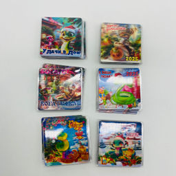 Магнит новогодний с пожеланием 60 шт в уп (арт. M-1)