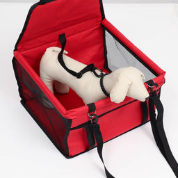 Автокресло для животных 40*30*25 см, красное - Пижон фото 4