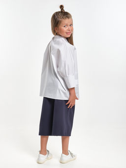 Рубашка для девочки подросткам школьная форма UD 7948 голубой - Mini maxi фото 9