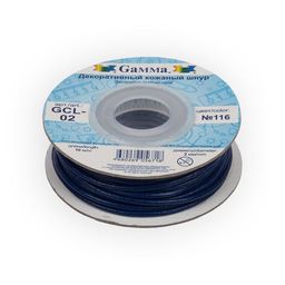 Шнур Gamma 2 мм GCL-02 цв. кожаный 10 м №116 т.синий