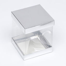 Цена за 10 шт. Коробка с PVC Мини Серебро, 10?10?12 см - UPAK LAND фото 2