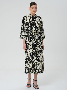 Платье из вискозы с принтом