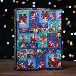 Коробка сборная крышка-дно с окном, Pop-art улётный новый год, 26 х 21 х 4 см, 1 шт. - UPAK LAND фото 2