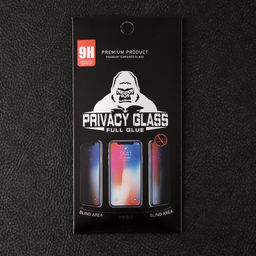 Защитное стекло для iPhone 15 Pro, антишпион, 9H, 0.33 мм, чёрное - Simaland фото 3