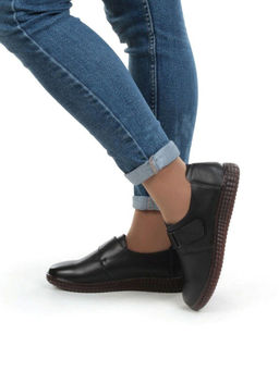 5909 BLACK Полуботинки женские (натуральная кожа)