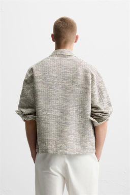 CONTRAST TEXTURED OVERSHIRT - Zara фото 3