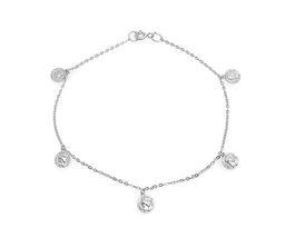 Браслет на ногу из серебра без вставки, Ю-44048р