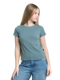 Футболка в рубчик 22-0210 хаки