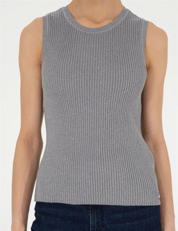 Gri Melanj Ex. Slim Fit Triko Bluz - Pierre cardin фото 6