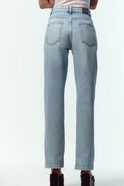 JEANS Z.04 STRAIGHT MID-WAIST FULL LENGTH - Zara фото 6