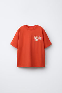 CAMISETA ESTAMPADO TEXTO / Rojo - Zara фото 2