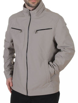D-3019 BEIGE/GRAY Ветровка мужская (60% хлопок, 40% нейлон)