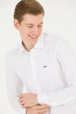 U. S. Polo Assn Мужская белая базовая рубашка с длинным рукавом - U.s. polo assn фото 10