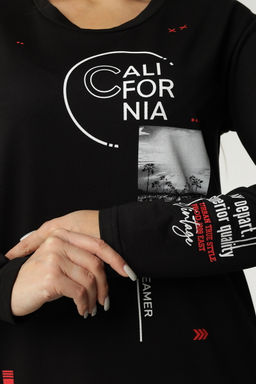 Платье женское П-173 (футер 2х нитка пенье г/к) Чёрная - Elenatex фото 3