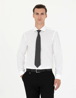 Beyaz Slim Fit Uzun Kollu G_mlek
