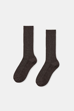 RIBBED SOCKS WITH METALLIC THREAD - Zara фото 3