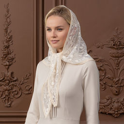 Косынка Кремовая нежность - Мастерская ПОКРОВ фото 5