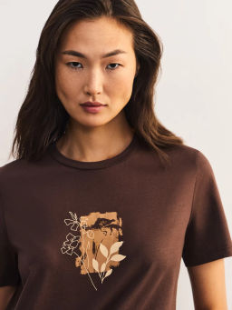 Футболка из хлопка с принтом ZR2605013423-27 / Zarina