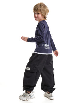 Лонгслив для мальчика подростка UD 7957 т.синий - Mini maxi фото 6