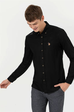 Рубашка мужская черная Uzunkol Basic - U.s. polo assn фото 8