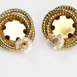 Серьги металл Эстетика фрезия, цвет золото - Qf фото 2