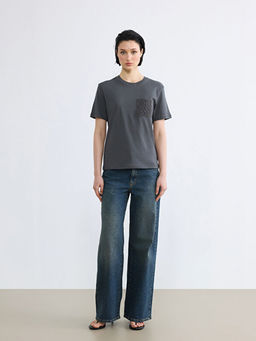 Bisiklet Yaka Nak??l? Kad?n Ti??rt