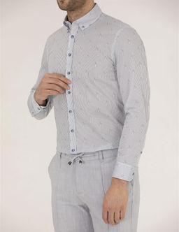 Pembe Slim Fit Uzun Kollu G_mlek - Pierre cardin фото 6