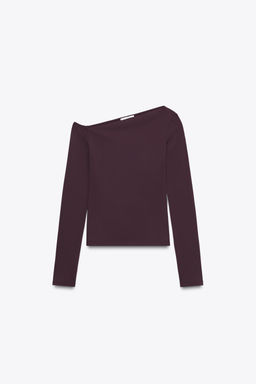 ASYMMETRIC POLYAMIDE T-SHIRT - Zara фото 6