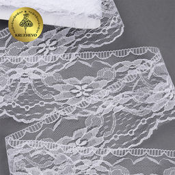 Кружево-трикотаж KRUZHEVO арт.TBY 1668 шир.70мм цв.01 белый, уп.27,4м