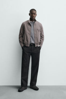 CHECKED BOMBER JACKET