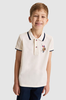 Erkek Гocuk Krem Polo Yaka Basic TiЕГrt